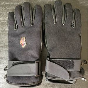 MONCLER Men's Black Grenoble Padded Paneled Gloves Size Medium